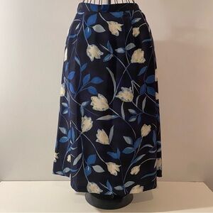 Vintage East Coast Side Zipper Elastic Waist On Back Skirt Size 18W